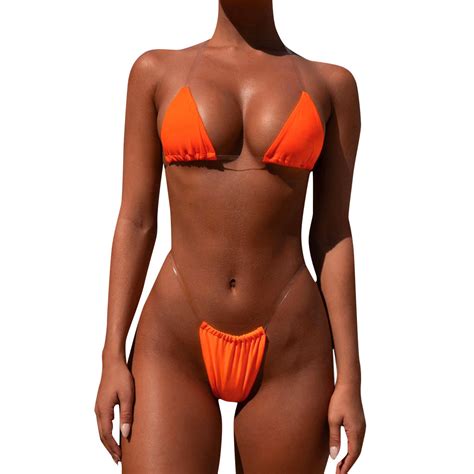 Transparent Micro Bikini Sexy Thong Swimsuit Separate Bandeau