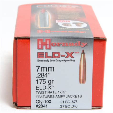 Hornady 284 7mm 175 Grain ELD X Extremely Low Drag Hunting 100