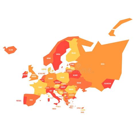 Mapa Pol Tico Infographical Muy Simplificado De Europa En Esquema De