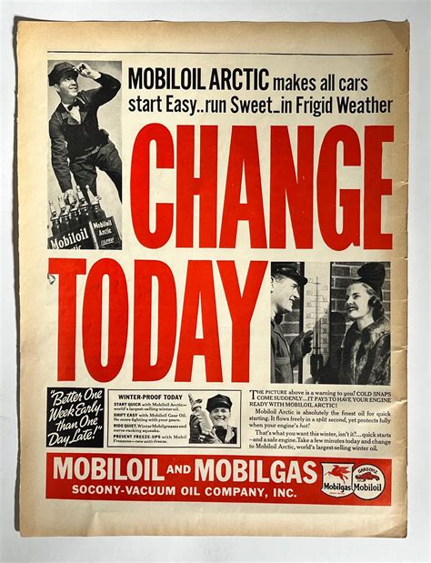 Change Today Mobiloil Poster Peoples Graphic Design Archive
