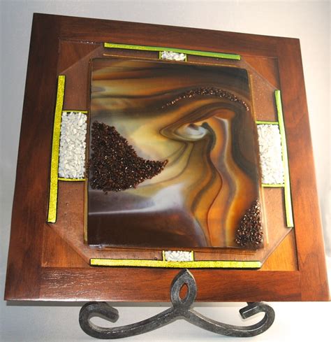 Fused Glass Abstract Sculpture Glass Art Home Decor