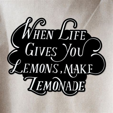 Free Vector Calligraphy Sticker Vector When Life Gives You Lemon Make