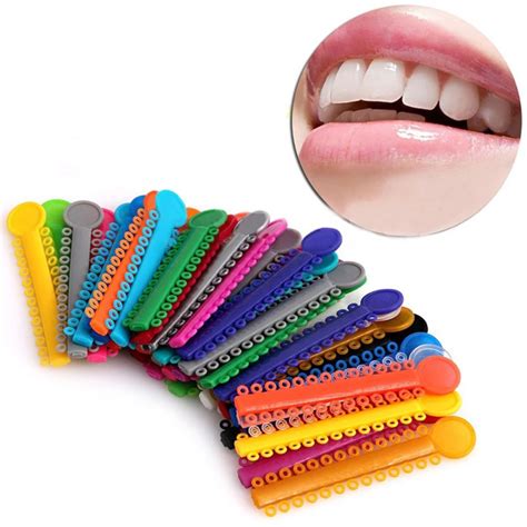 40pcs 1pack Dental Elastomeric Ligature Ties Orthodontics Elastic Rubber Bands Teeth Care Bright