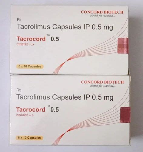 TACROCORD 0 5MG TACROLIMUS CAPSULES IP 0 5MG At Rs 150 Stripe