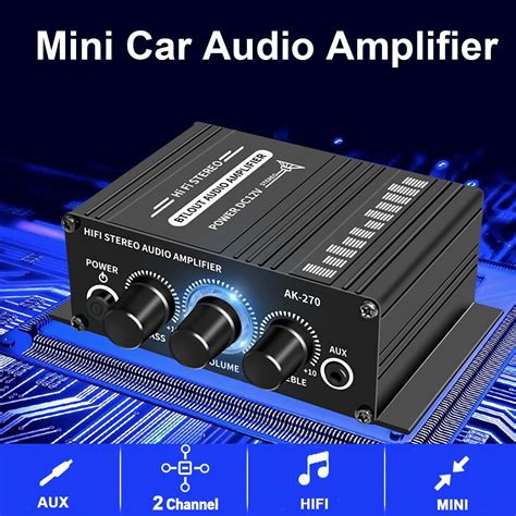 Lepy Audio Amplifier Mini Hifi Stereo Treble Bass Booster Ak