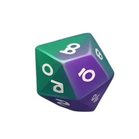 D20 Dice Black With Red Numbers Glowing Ai Emoji Generator