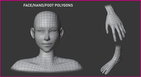 3d Model Stylized Female Low Poly Basemesh Vr Ar Low Poly Cgtrader