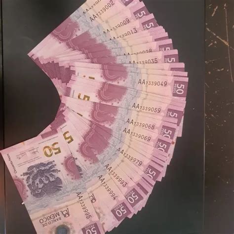 10 Nuevos Billetes 50 Pesos Tenochtitlan Ajolote Serie A A En Venta En