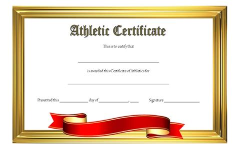 Athletic Award Certificate Template 10 Best Designs Free