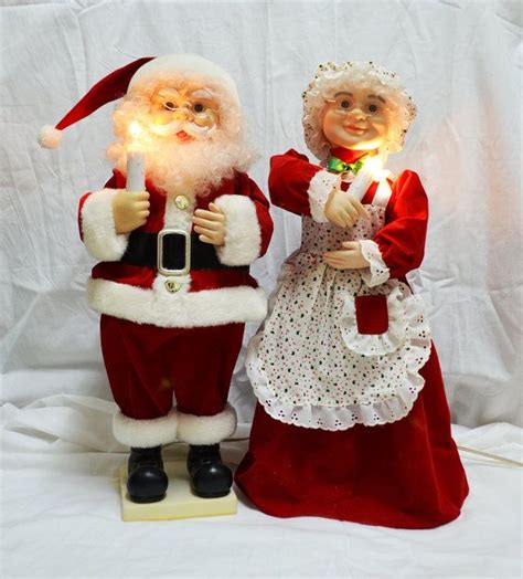 Animated Mr And Mrs Santa Claus 24 Figures1990 Etsy Animation