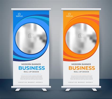 Premium Vector Professional Roll Up Stand Banner Template Design