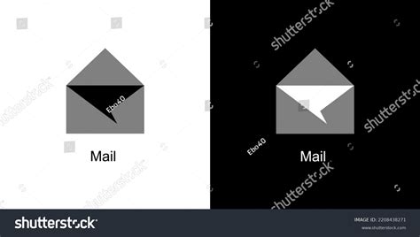 Black White Mail Icon Stock Vector (Royalty Free) 2208438271 | Shutterstock