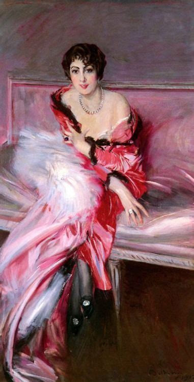 Giovanni Boldini Portrait Of Madame Juillard In Red1912 Giovanni