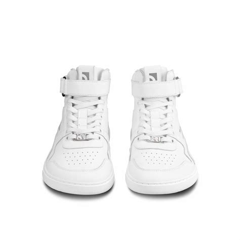 Barefoot Sneakers Barebarics Zing High Top All White Leather Be