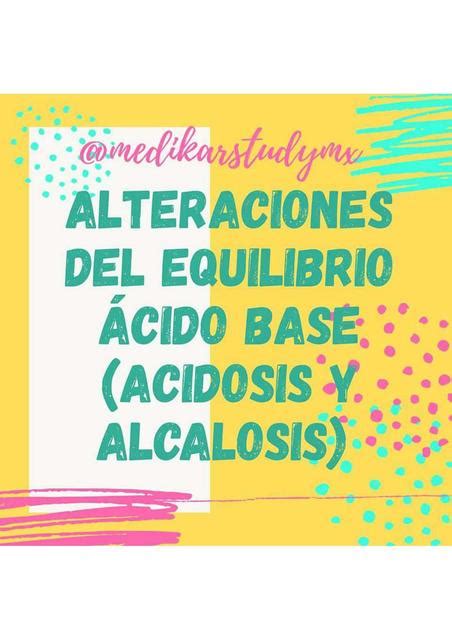 Resúmenes De Equilibrio ácido Base Descarga Apuntes De Equilibrio