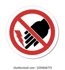 Iso Prohibition Sign Do Not Touch Stock Vector Royalty Free