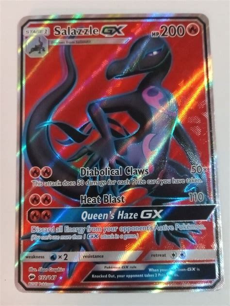 Mavin Pokemon Salazzle Gx Sm Burning Shadows Full Art