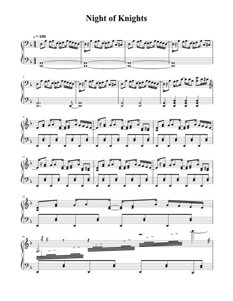 Night Of Knights Sheet Music For Piano Solo Download And Print In Pdf Or Midi Free Sheet