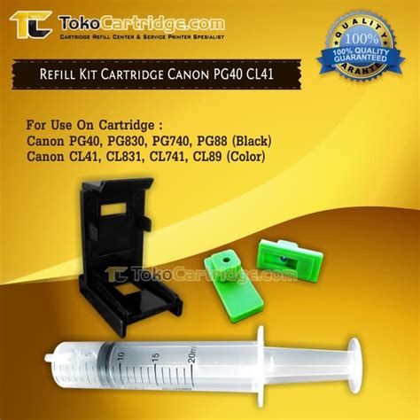 Jual Refill Kit Penyedot Tinta Cartridge Canon 40 41 830 831 740 741 88