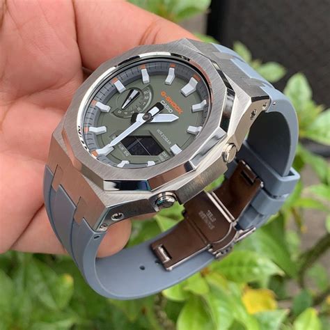 Jual G Shock Casioak GA 2100 HC 4ADR Original Garansi Silver Grey