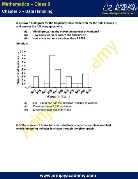 Ncert Solutions For Class Maths Chapter Exercise Data Handling