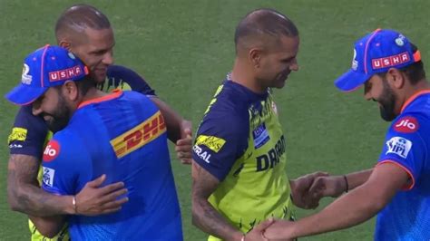 Video Rohit Sharma Dances With Shikhar Dhawan Ahead Of Mi Vs Pbks Clash