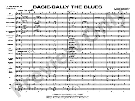 Basie Cally The Blues Jazz Ensemble Conductor Score Parts Mike