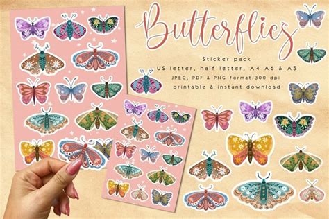 Flower Butterfly Sticker Pack