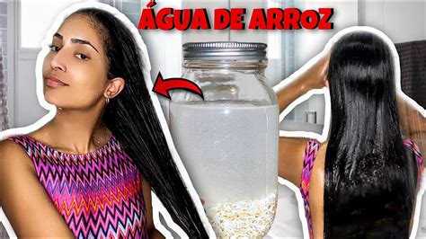 COMO FAZER O CABELO CRESCER ÁGUA DE ARROZ 2 maneiras Agua de