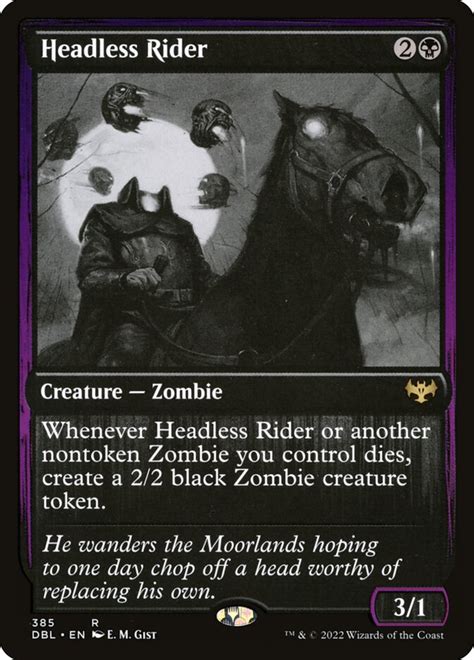 Headless Rider Innistrad Double Feature Mtg Print