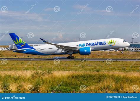Air Caraibes Airbus A350 900 Airplane Paris Orly Airport In France