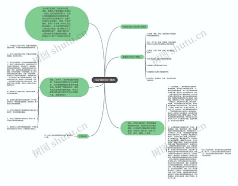 浅谈强制执行措施 思维导图模板 Treemind树图