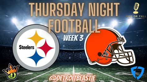 Week Thursday Night Football Draftkings Picks Tnf Steelers Browns