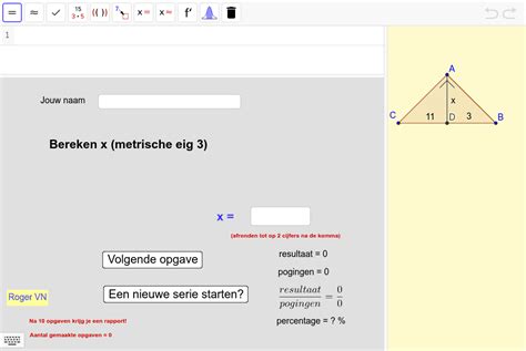 Metrische Eigenschappen In Een Rechthoekige Driehoek 3 GeoGebra