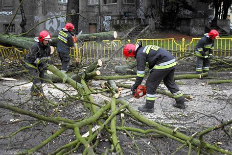 Wichury w Małopolsce Powalone drzewa interwencje strażaków