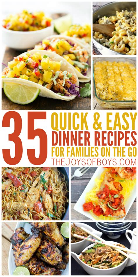 35 Quick and Easy Dinner Recipes for the Family on the Go