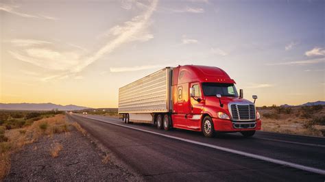 Long Haul Semi Truck On A Rural Western USA Interstate Highway KUS