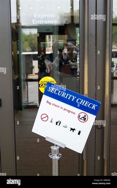 Security Check Sign Stock Photo Alamy