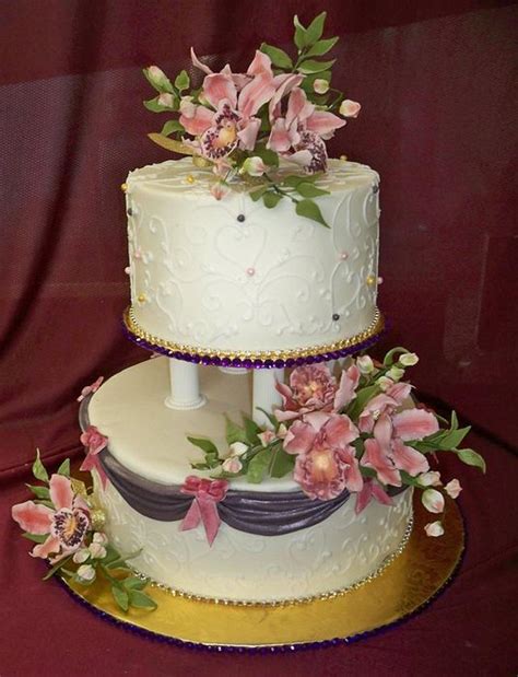 Whimsical Playful Pink And Purple Wedding Cake Cakesdecor