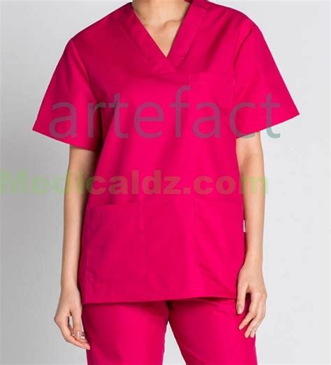 Tunique M Dicale Rose Fuchsia Mixte Col En V Medicaldz