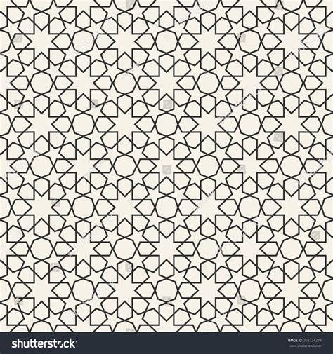 Abstract Seamless Geometric Islamic Wallpaper Pattern Stock Vector ...