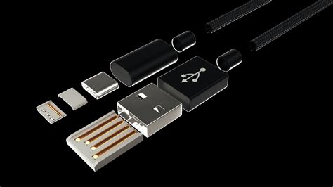 Usb And Usb Type C 3d Model Cgtrader