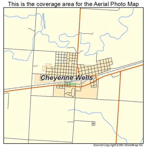 Aerial Photography Map of Cheyenne Wells, CO Colorado