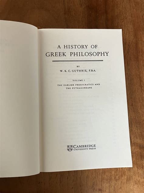 Yahoo オークション W K C Guthrie A History of Greek Philosoph