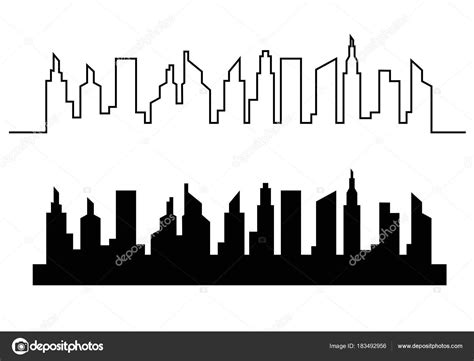 Descargar Plantilla Vector Silueta Ciudad Ilustraci N De Stock