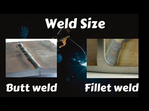 Weld Size Butt Weld Size Fillet Weld Size Concave And Convex Weld