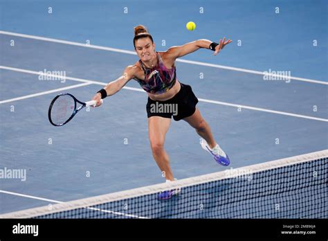 Melbourne Park 21/1/2023. Maria SAKKARI (GRE) in action at the 2023 ...