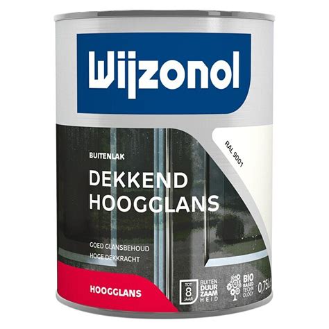 Wijzonol Kleurlak Dekkend Hoogglans Ral 9001 Crèmewit Crèmewit