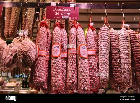 France Rhone 69 Lyon Meats Sausage Lyon Stock Photo Alamy