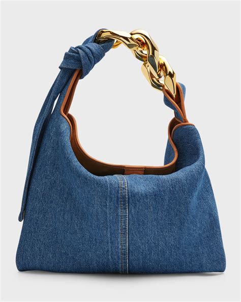 Jw Anderson Small Chain Leather Hobo Bag Neiman Marcus